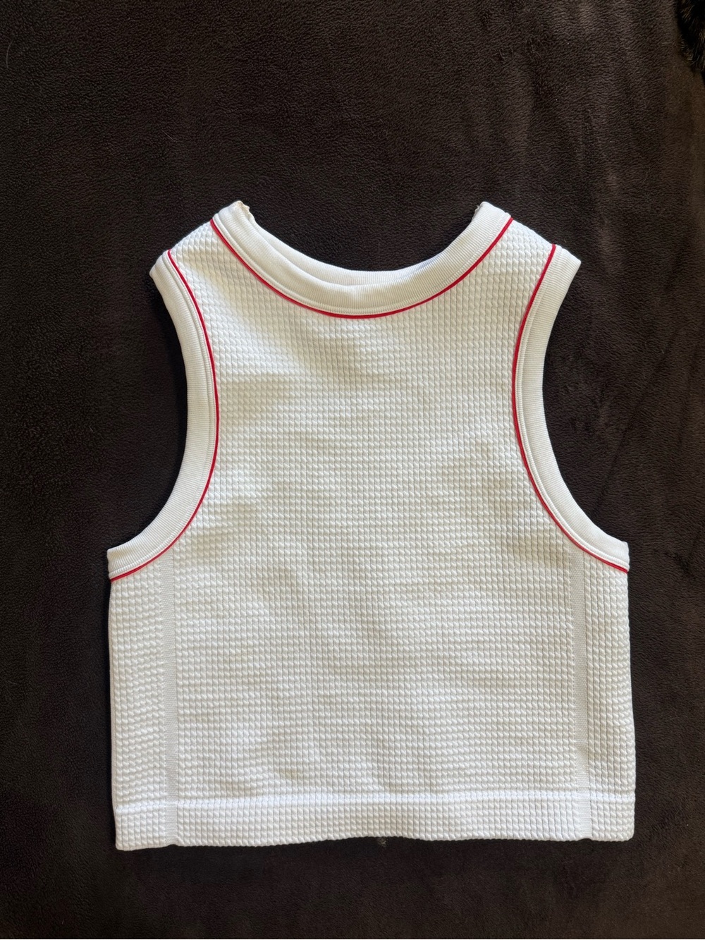 all in motion White Tank Top with Red Trim - Picture 2 of 5